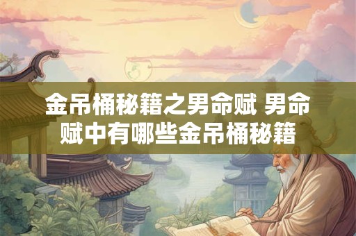 金吊桶秘籍之男命赋 男命赋中有哪些金吊桶秘籍