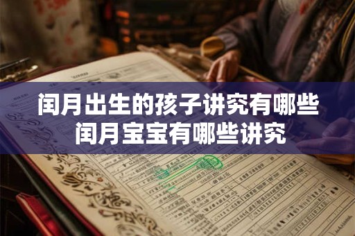 闰月出生的孩子讲究有哪些 闰月宝宝有哪些讲究