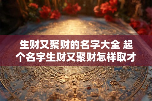 生财又聚财的名字大全 起个名字生财又聚财怎样取才能旺财运