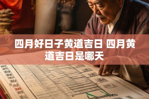 四月好日子黄道吉日 四月黄道吉日是哪天