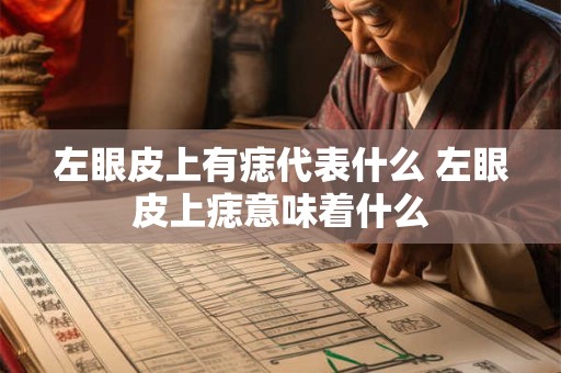 左眼皮上有痣代表什么 左眼皮上痣意味着什么