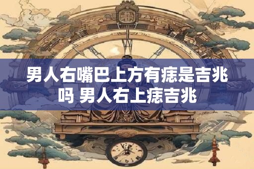 男人右嘴巴上方有痣是吉兆吗 男人右上痣吉兆