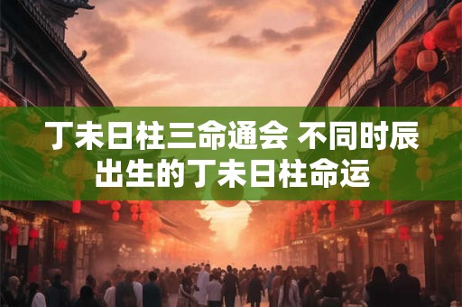 丁未日柱三命通会 不同时辰出生的丁未日柱命运