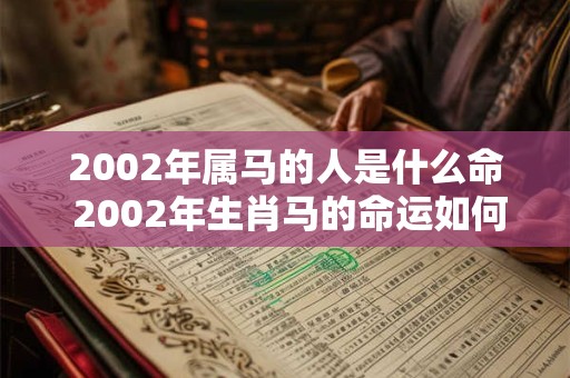 2002年属马的人是什么命 2002年生肖马的命运如何