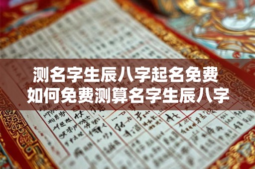 测名字生辰八字起名免费 如何免费测算名字生辰八字起名