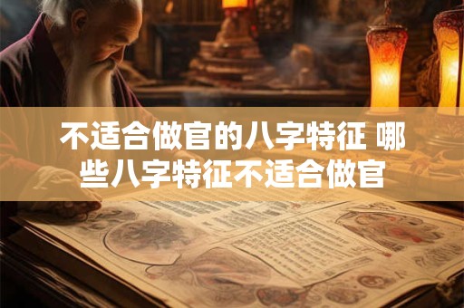 不适合做官的八字特征 哪些八字特征不适合做官