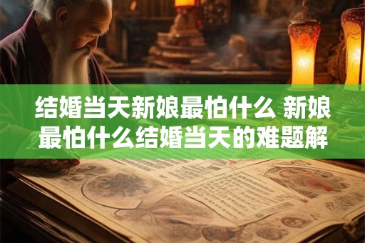 结婚当天新娘最怕什么 新娘最怕什么结婚当天的难题解决方案