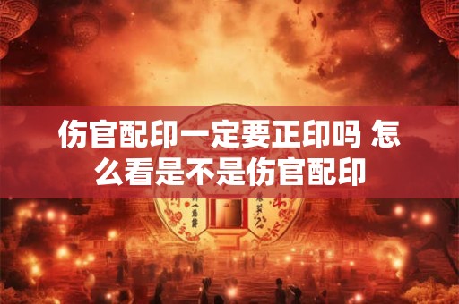伤官配印一定要正印吗 怎么看是不是伤官配印