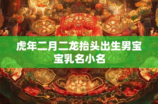 虎年二月二龙抬头出生男宝宝乳名小名