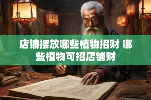 店铺摆放哪些植物招财 哪些植物可招店铺财