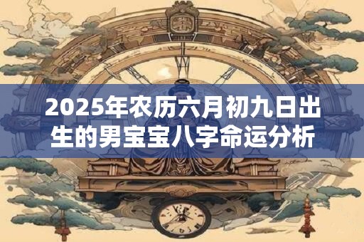 2025年农历六月初九日出生的男宝宝八字命运分析