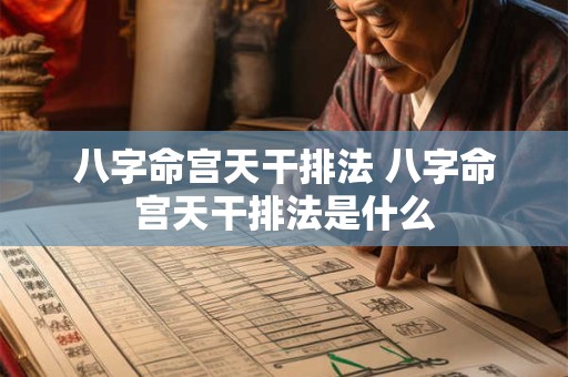 八字命宫天干排法 八字命宫天干排法是什么