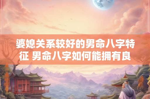 婆媳关系较好的男命八字特征 男命八字如何能拥有良好婆媳关系