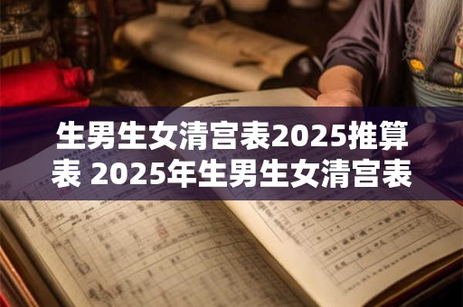 生男生女清宫表2025推算表 2025年生男生女清宫表可信吗