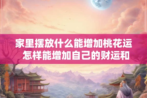 家里摆放什么能增加桃花运  怎样能增加自己的财运和桃花运