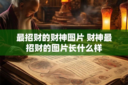 最招财的财神图片 财神最招财的图片长什么样