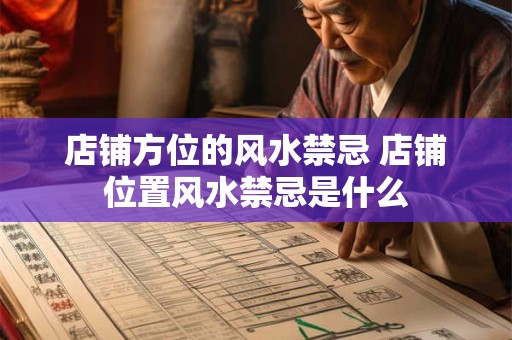 店铺方位的风水禁忌 店铺位置风水禁忌是什么