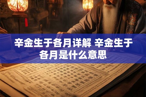 辛金生于各月详解 辛金生于各月是什么意思