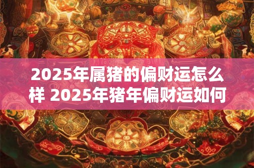 2025年属猪的偏财运怎么样 2025年猪年偏财运如何