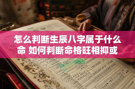 怎么判断生辰八字属于什么命 如何判断命格旺相抑或平和