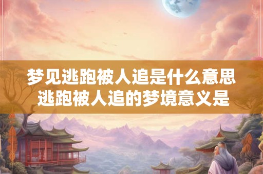 梦见逃跑被人追是什么意思 逃跑被人追的梦境意义是什么