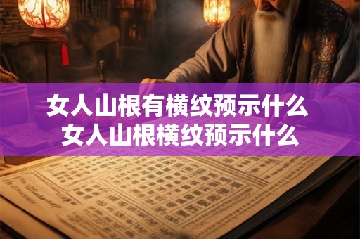 女人山根有横纹预示什么 女人山根横纹预示什么