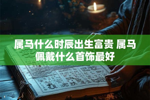 属马什么时辰出生富贵 属马佩戴什么首饰最好