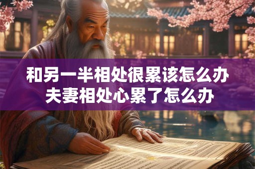 和另一半相处很累该怎么办 夫妻相处心累了怎么办