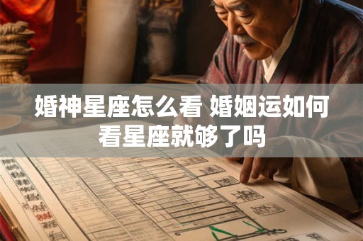 婚神星座怎么看 婚姻运如何看星座就够了吗