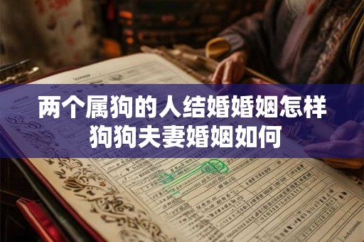 两个属狗的人结婚婚姻怎样 狗狗夫妻婚姻如何
