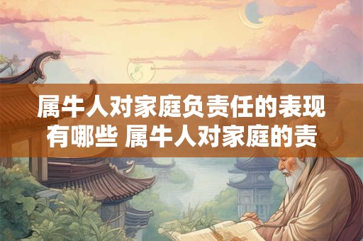 属牛人对家庭负责任的表现有哪些 属牛人对家庭的责任感表现