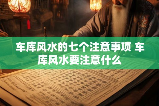 车库风水的七个注意事项 车库风水要注意什么