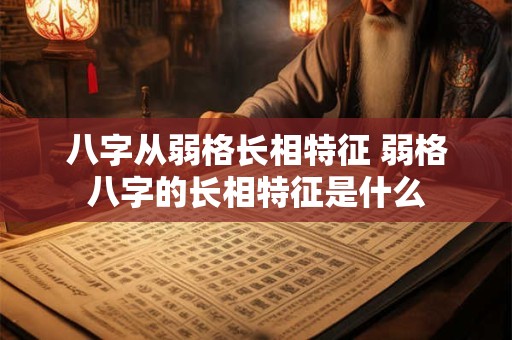 八字从弱格长相特征 弱格八字的长相特征是什么
