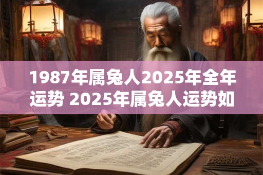 1987年属兔人2025年全年运势 2025年属兔人运势如何