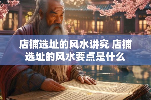 店铺选址的风水讲究 店铺选址的风水要点是什么