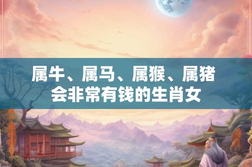 属牛、属马、属猴、属猪 会非常有钱的生肖女