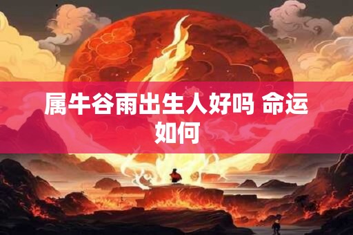 属牛谷雨出生人好吗 命运如何