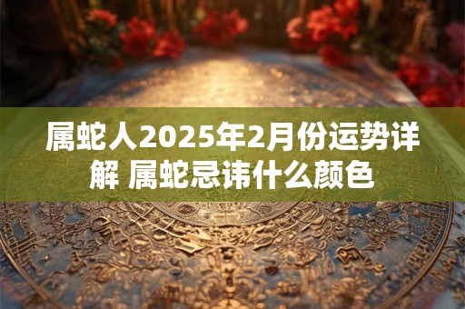 属蛇人2026年2月份运势详解 属蛇忌讳什么颜色