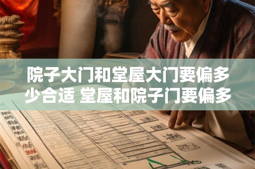 院子大门和堂屋大门要偏多少合适 堂屋和院子门要偏多少