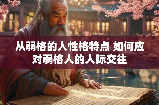 从弱格的人性格特点 如何应对弱格人的人际交往