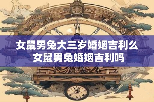 女鼠男兔大三岁婚姻吉利么 女鼠男兔婚姻吉利吗