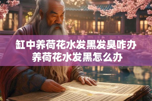 缸中养荷花水发黑发臭咋办 养荷花水发黑怎么办