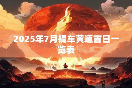 2025年7月提车黄道吉日一览表