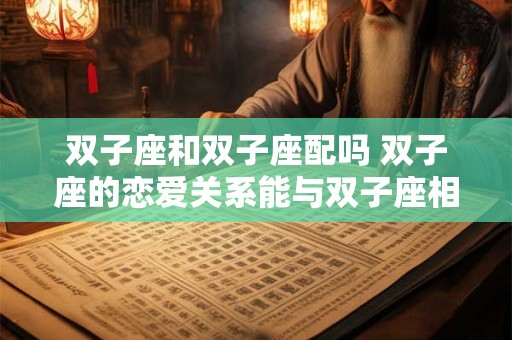 双子座和双子座配吗 双子座的恋爱关系能与双子座相融吗