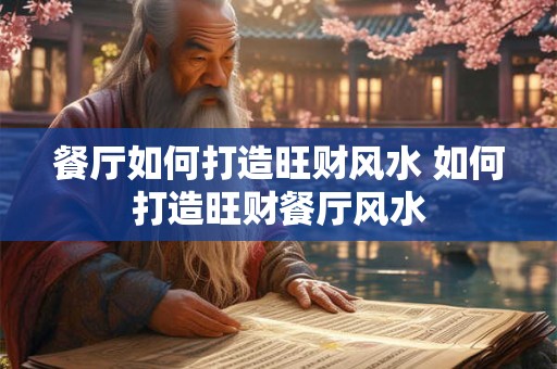 餐厅如何打造旺财风水 如何打造旺财餐厅风水
