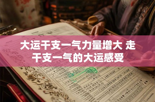 大运干支一气力量增大 走干支一气的大运感受