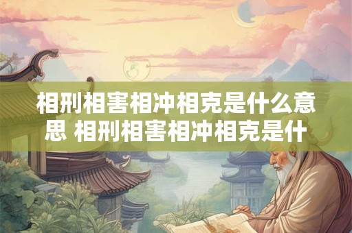 相刑相害相冲相克是什么意思 相刑相害相冲相克是什么