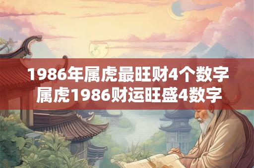 1986年属虎最旺财4个数字 属虎1986财运旺盛4数字是什么