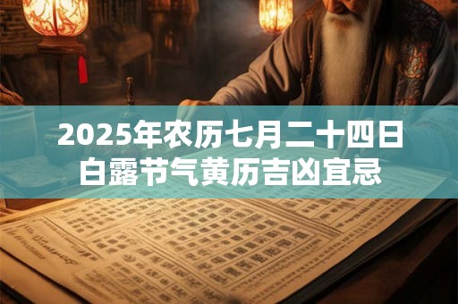 2025年农历七月二十四日白露节气黄历吉凶宜忌
