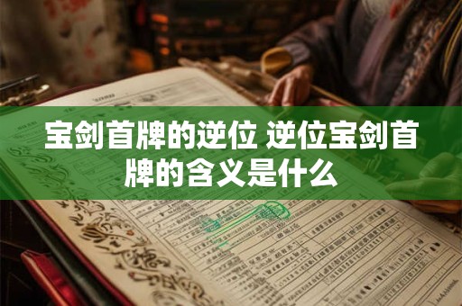 宝剑首牌的逆位 逆位宝剑首牌的含义是什么